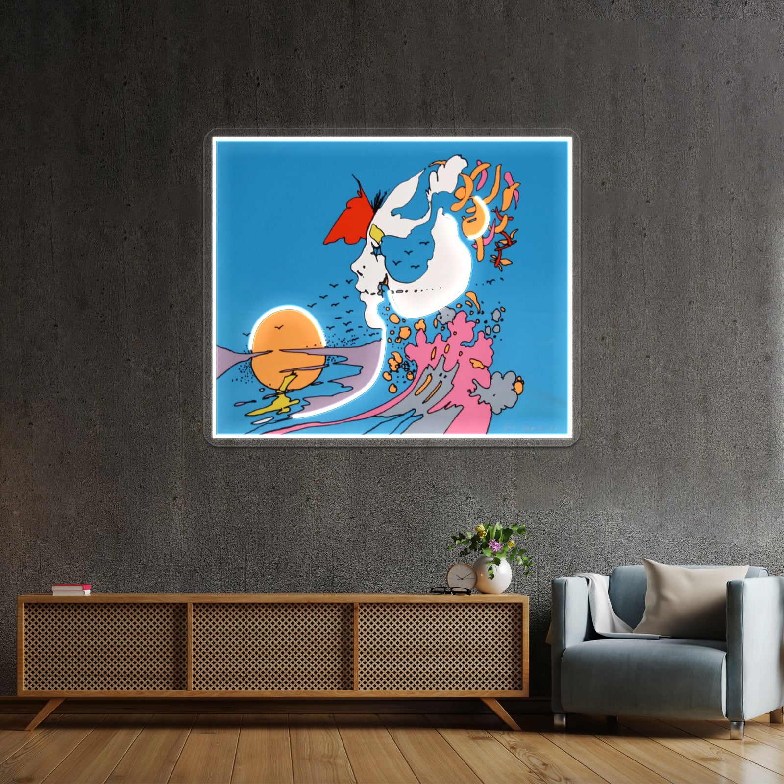 Psychedelic Peter Max Tribute T Shirt Wall Artwork Neon Signs | Shineneon