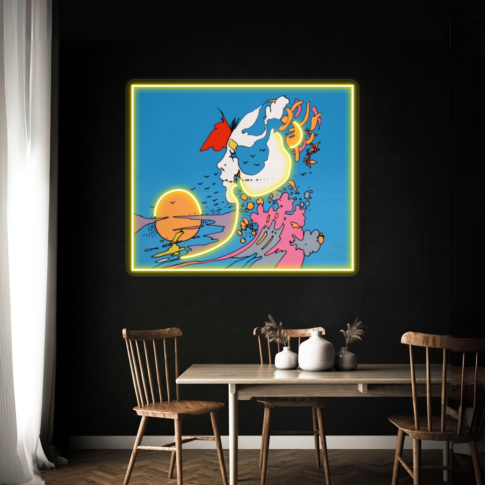 Psychedelic Peter Max Tribute T Shirt Wall Artwork Neon Signs | Shineneon