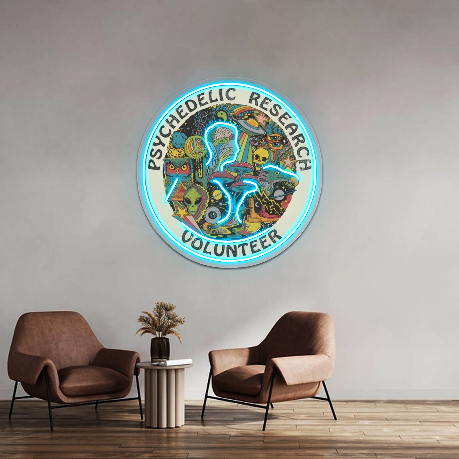Psychedelic Research Volunteer Wall Artwork Neon Signs | Shineneon