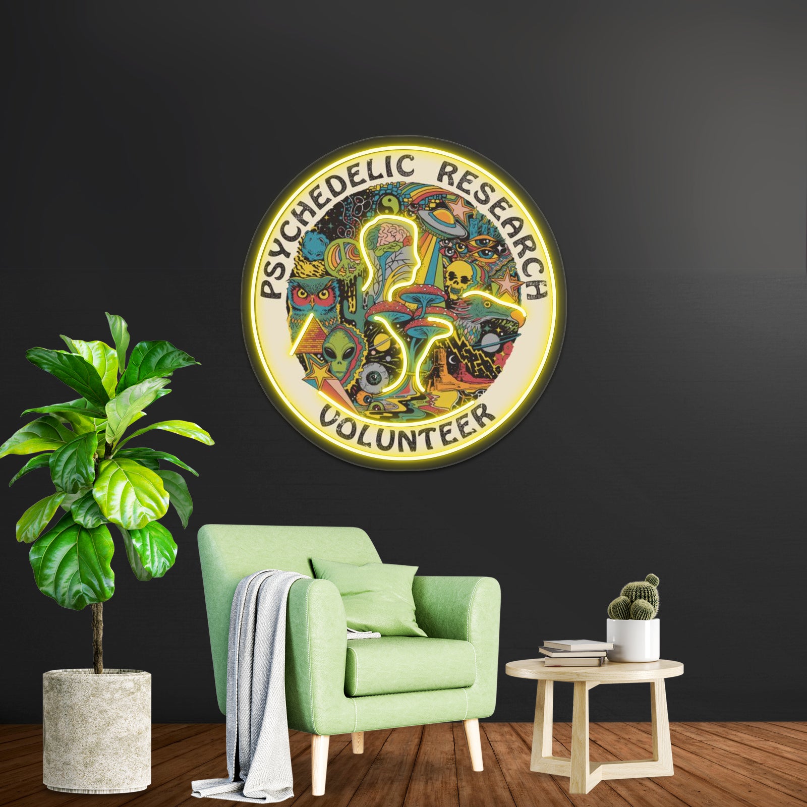 Psychedelic Research Volunteer Wall Artwork Neon Signs | Shineneon