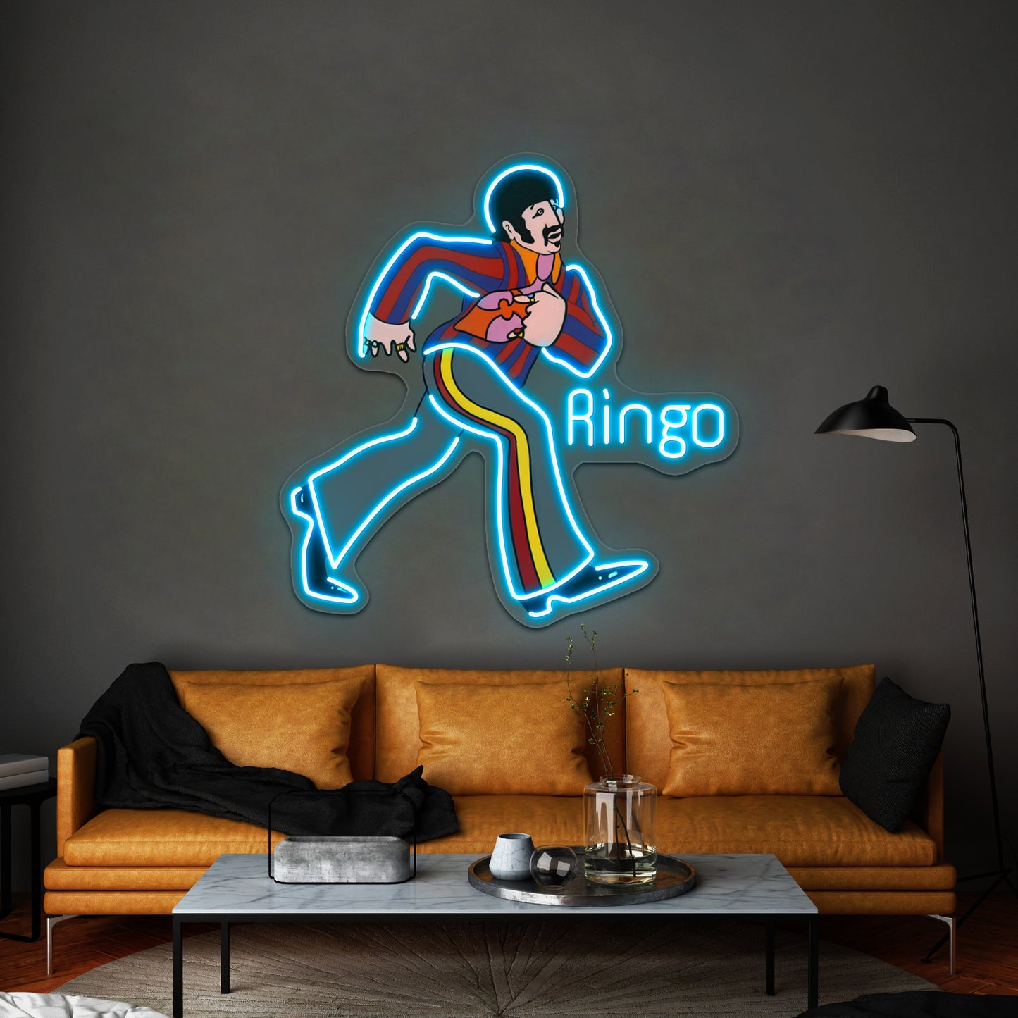 Psychedelic Submarine Running Ringo Artwork Led Signs For Bedroom