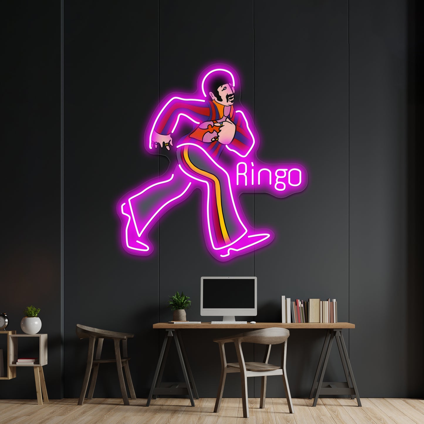 Psychedelic Submarine Running Ringo Artwork Led Signs For Bedroom