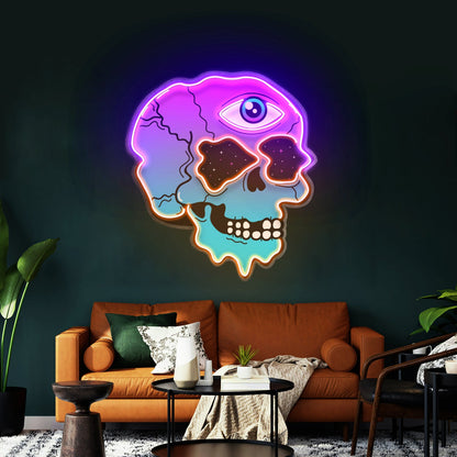 Psychedelic Trippy Skull Led Neon Sign Light Custom Led Signs - Shineneon