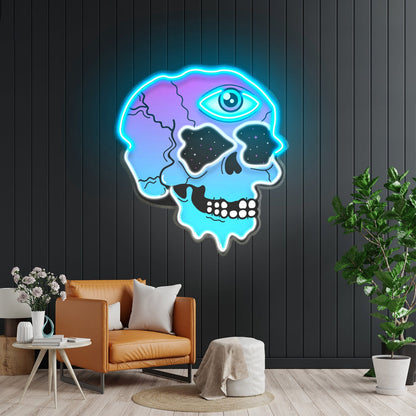 Psychedelic Trippy Skull Led Neon Sign Light Custom Led Signs - Shineneon