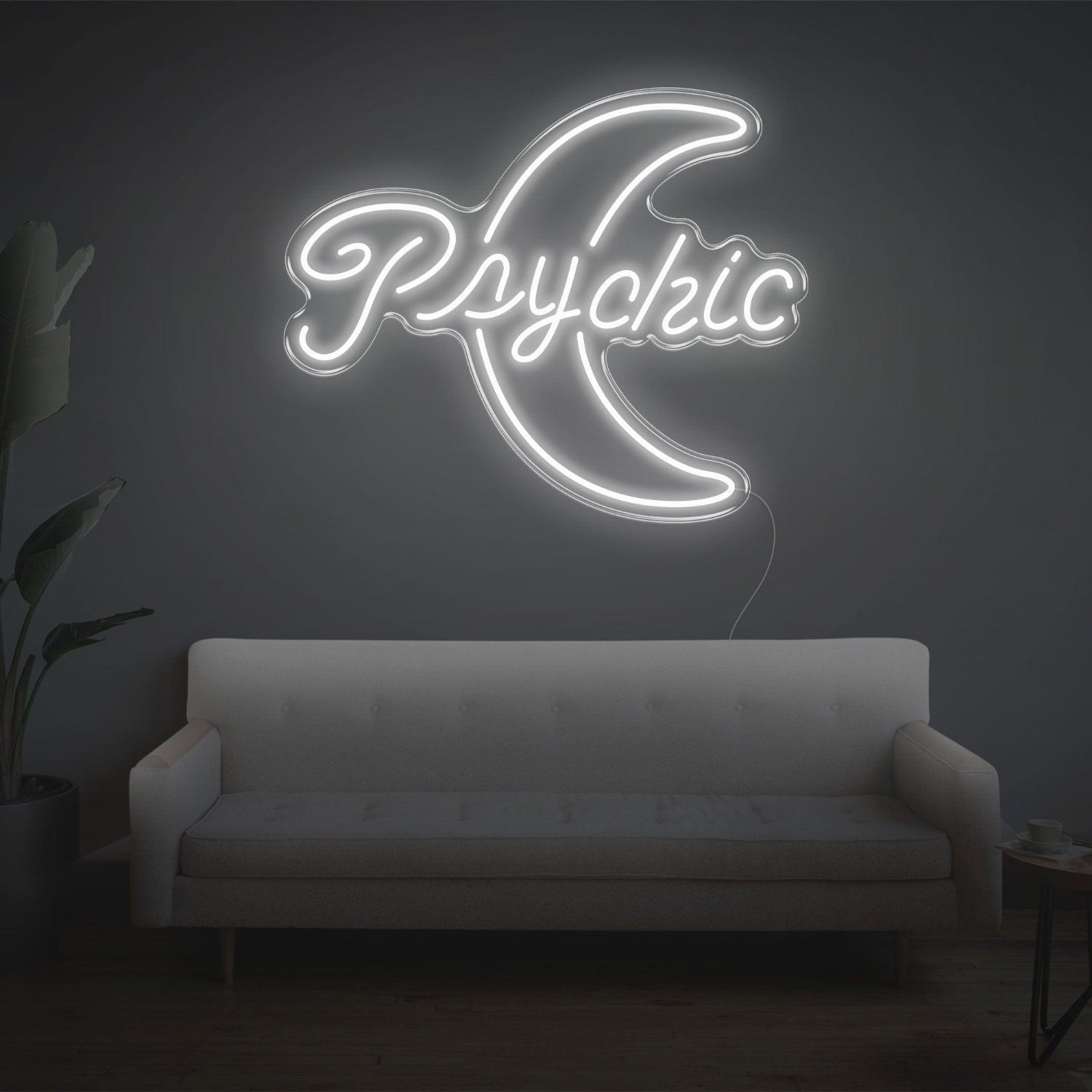 Psychic Moon Blue Led Neon Sign For Mystic Indoor Wall Decor | Shineneon