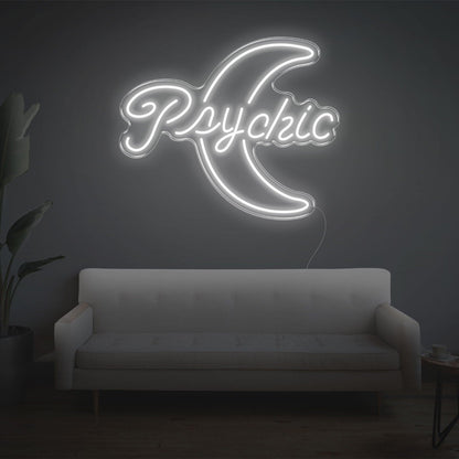 Psychic Moon Blue Led Neon Sign For Mystic Indoor Wall Decor | Shineneon