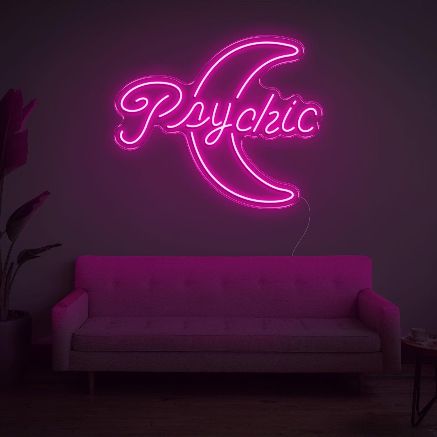 Psychic Moon Blue Led Neon Sign For Mystic Indoor Wall Decor | Shineneon