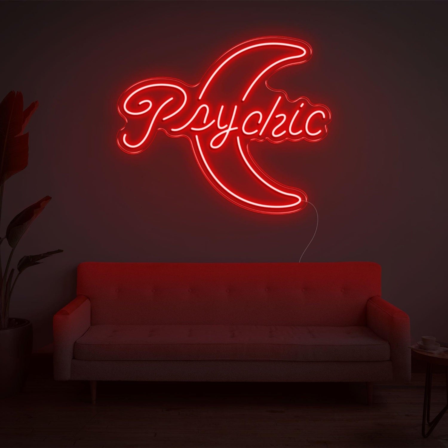 Psychic Moon Blue Led Neon Sign For Mystic Indoor Wall Decor | Shineneon