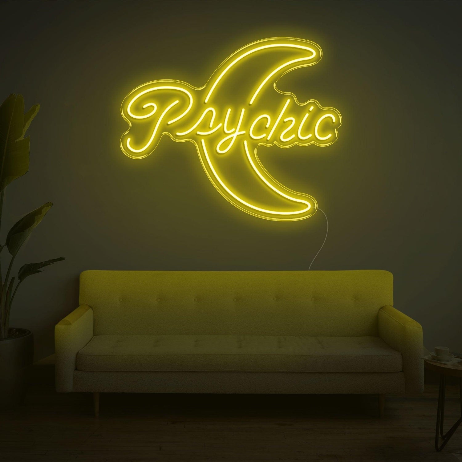 Psychic Moon Blue Led Neon Sign For Mystic Indoor Wall Decor | Shineneon