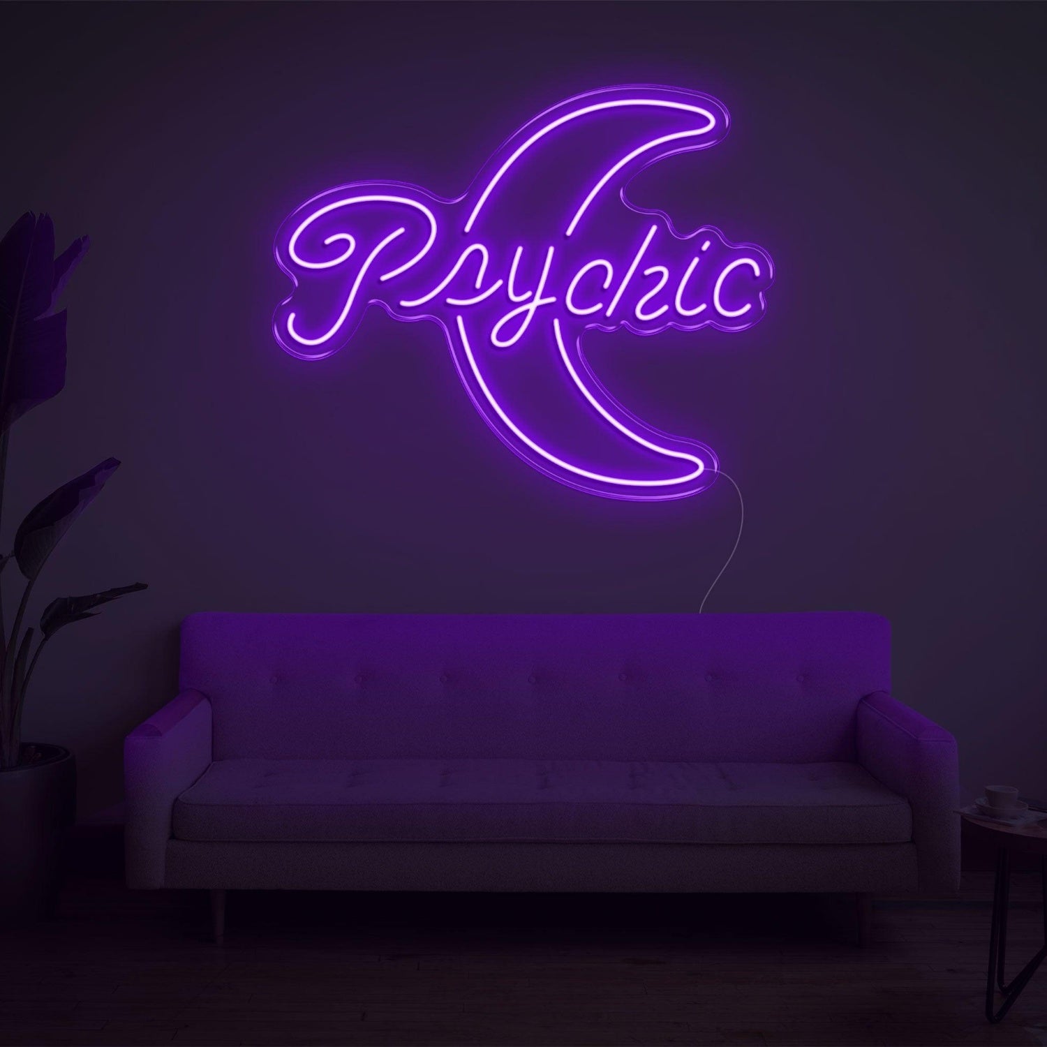 Psychic Moon Blue Led Neon Sign For Mystic Indoor Wall Decor | Shineneon