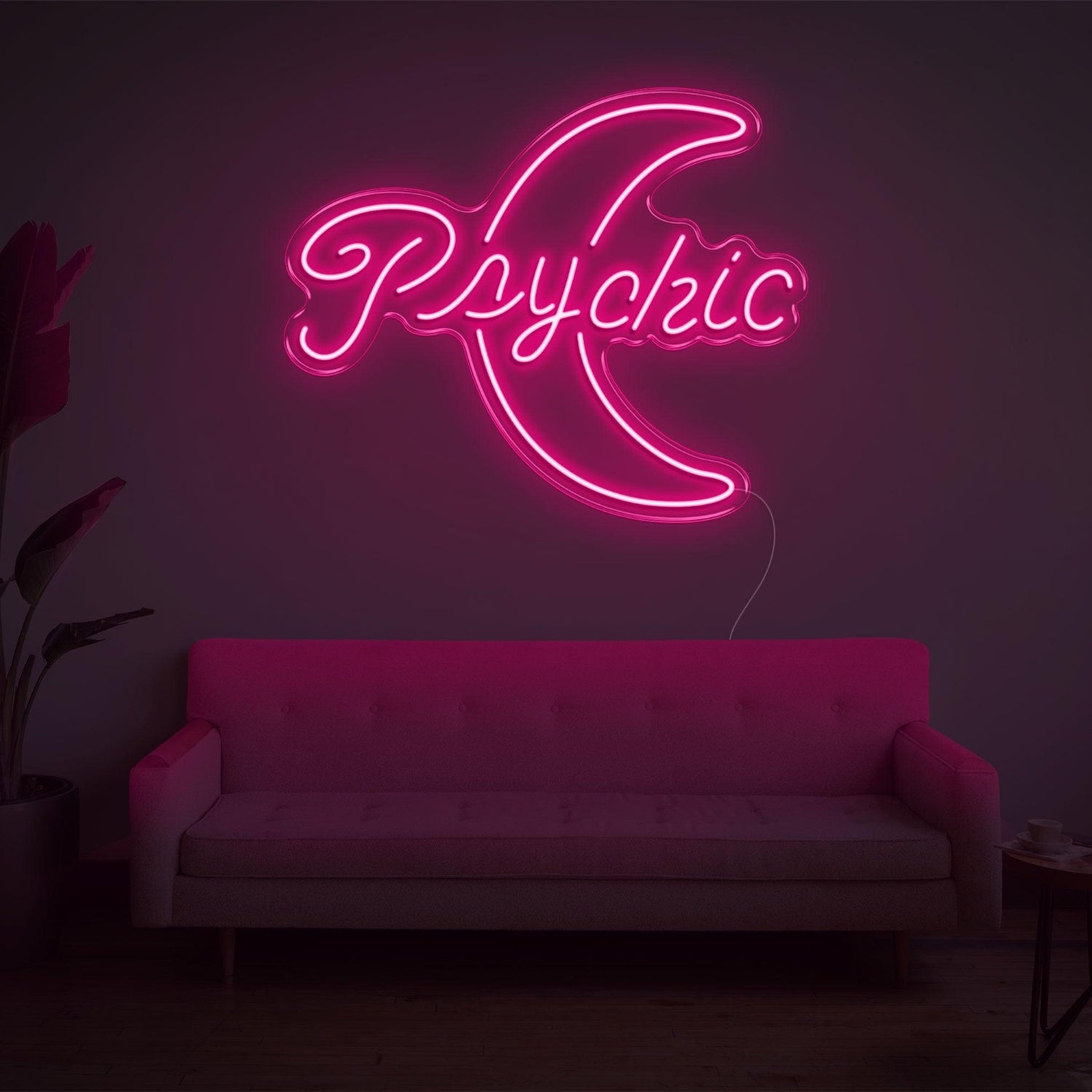 Psychic Moon Blue Led Neon Sign For Mystic Indoor Wall Decor | Shineneon