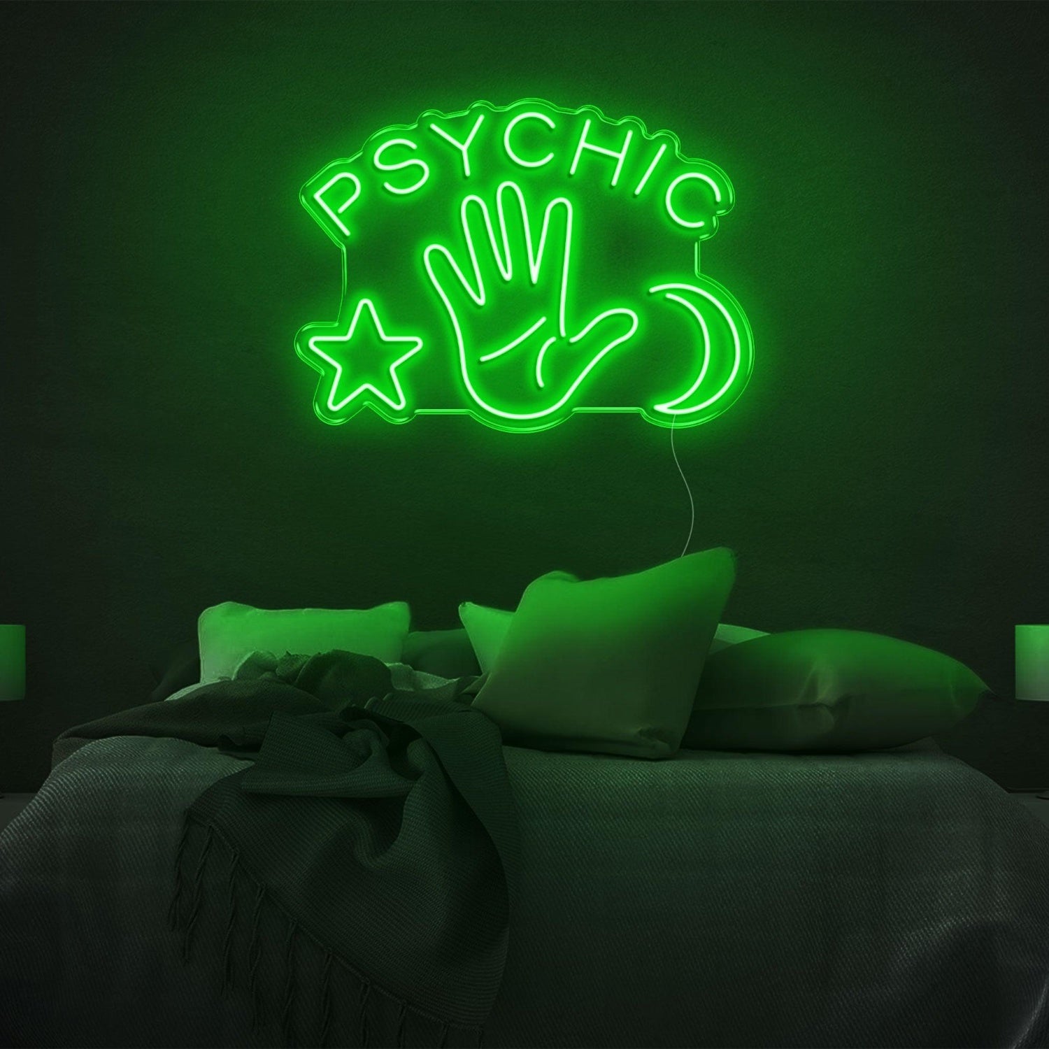 Psychic Yellow Mystic Symbols Led Neon Sign For Bedroom Decor | Shineneon
