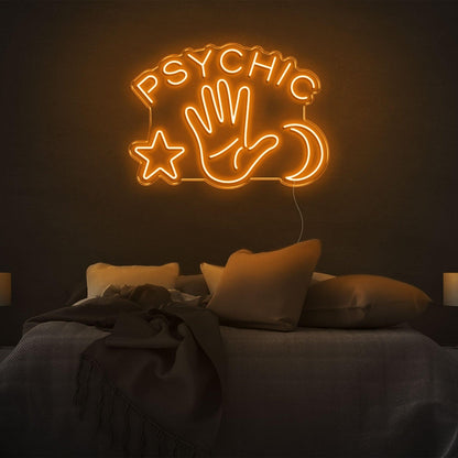 Psychic Yellow Mystic Symbols Led Neon Sign For Bedroom Decor | Shineneon