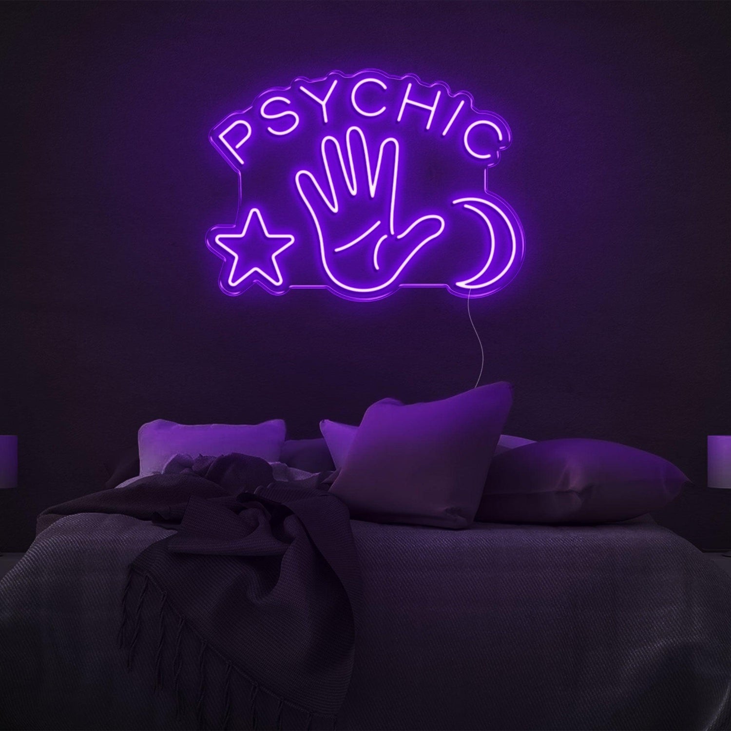 Psychic Yellow Mystic Symbols Led Neon Sign For Bedroom Decor | Shineneon