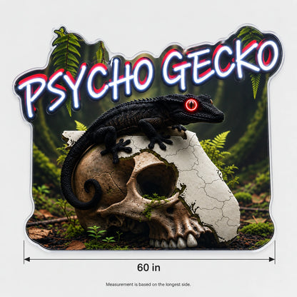 Psycho Gecko Custom LED Neon Sign | 93707e8ff2b1fcd99def2d5f1eff83bf47f5b951ff41d0965f2de431899cc5ec | dimensions