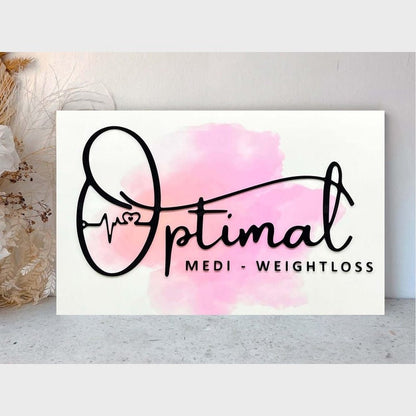 Ptimal Medi Weightloss Acrylic Business Logo Sign - Shineneon