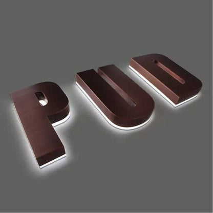 Pud 3D Backlit Channel Letters Led Light Sign - Shineneon