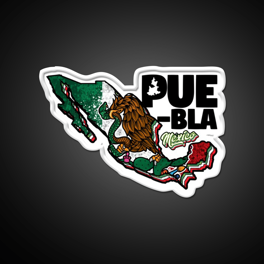 Puebla Map Of Mexico Party Drink Tequila Led Neon Sign Rgb Color - Shineneon
