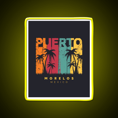 Puerto Morelos Party Drink Tequila Led Neon Sign Rgb Color - Shineneon