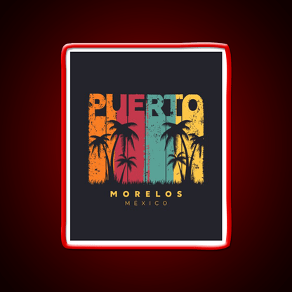 Puerto Morelos Party Drink Tequila Led Neon Sign Rgb Color - Shineneon