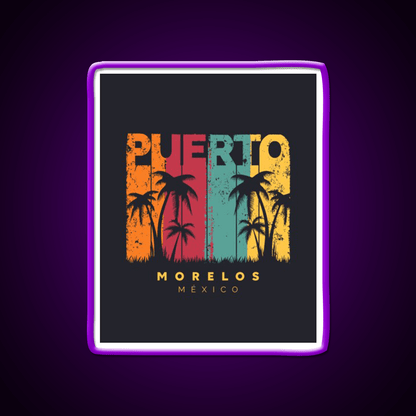Puerto Morelos Party Drink Tequila Led Neon Sign Rgb Color - Shineneon