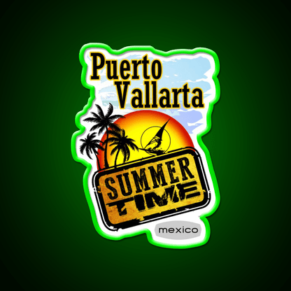 Puerto Vallarta Mexico Party Drink Tequila Led Neon Sign Rgb Color - Shineneon