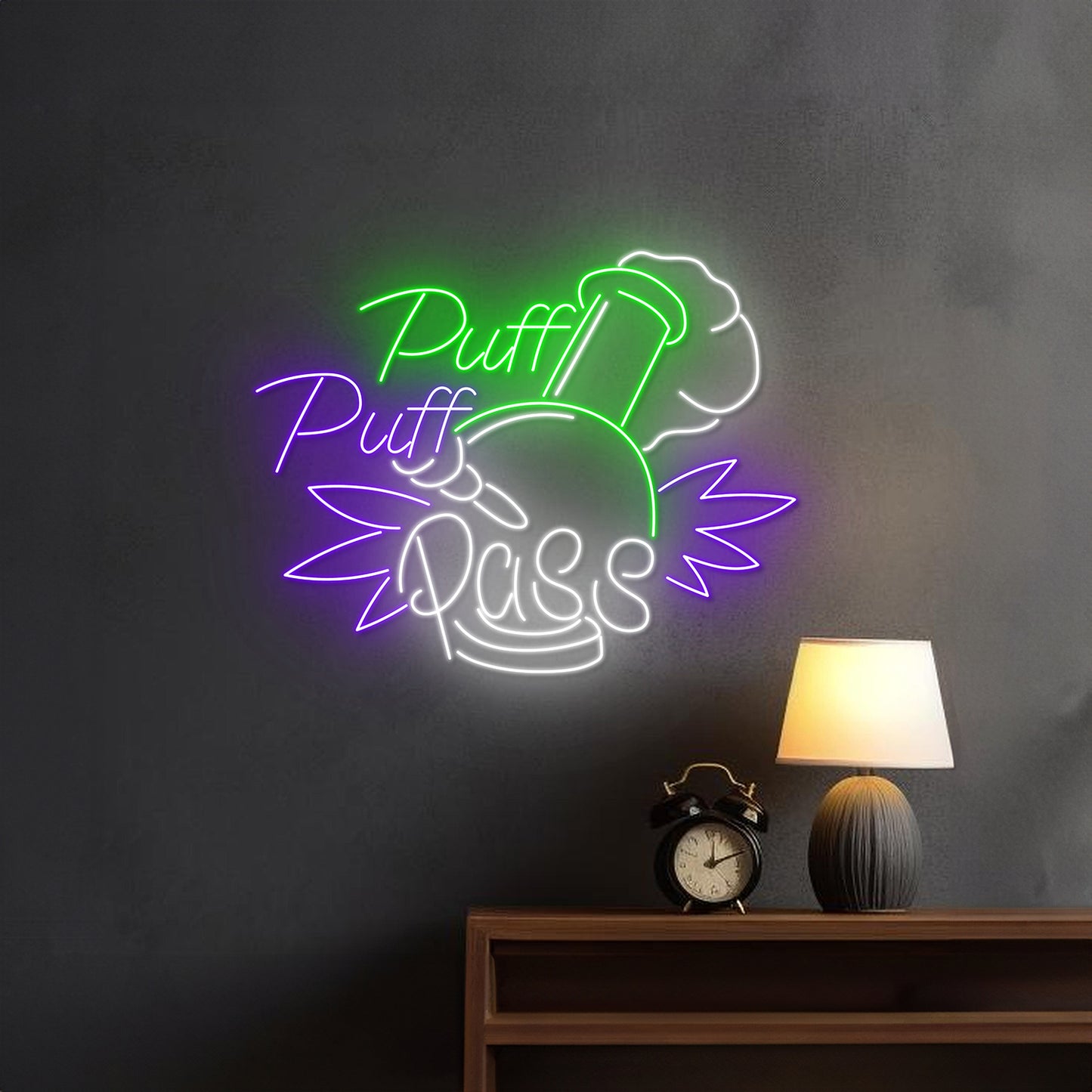 Puff Puff Pass Weed Led Sign