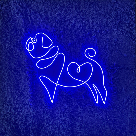 Pug Neon Sign