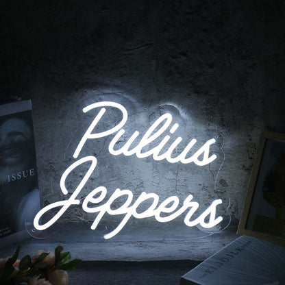 Pulius Jeppens White Led Neon Sign - Shineneon