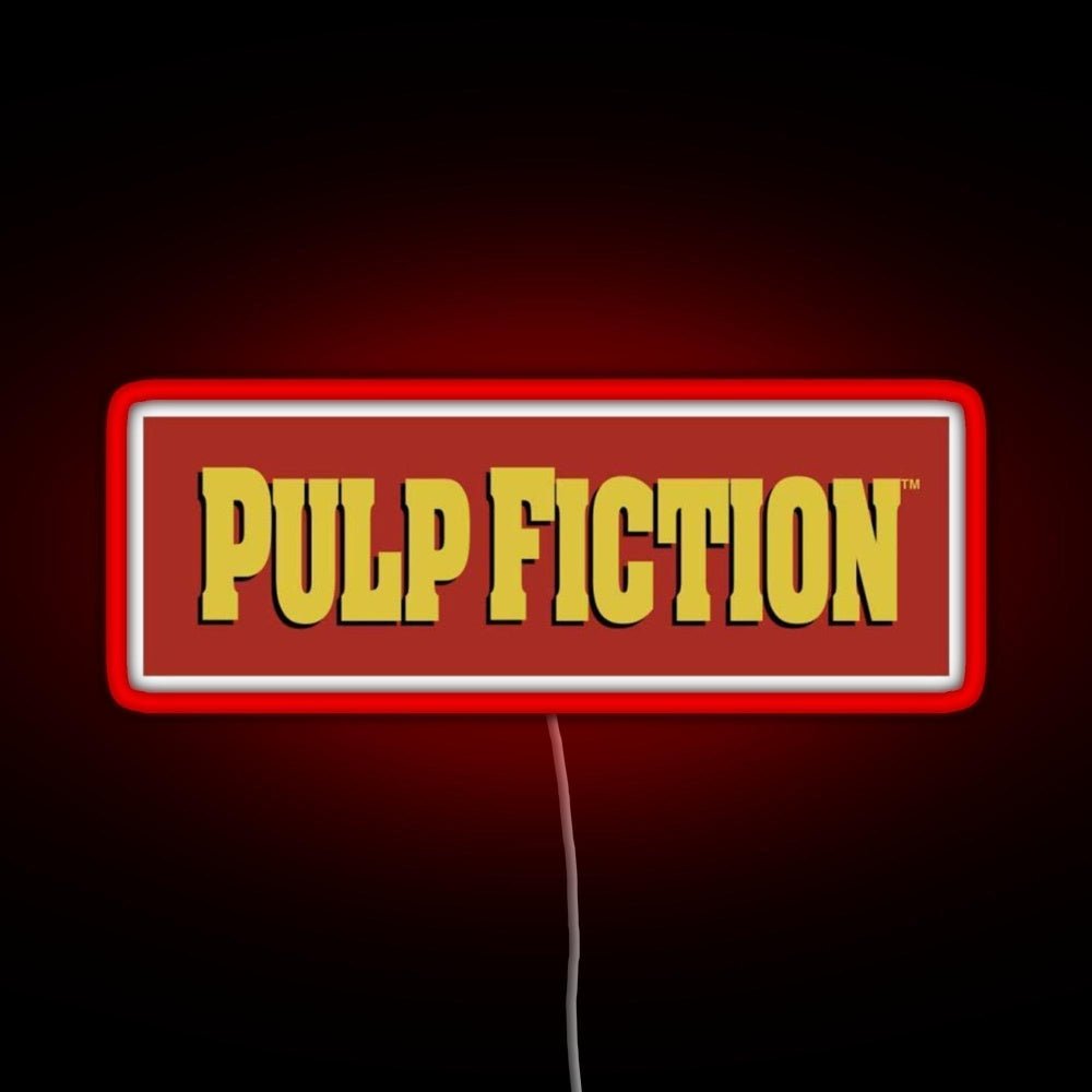 Pulp Fiction Logo Rgb Led Neon Sign Pop Wall Art - Shineneon