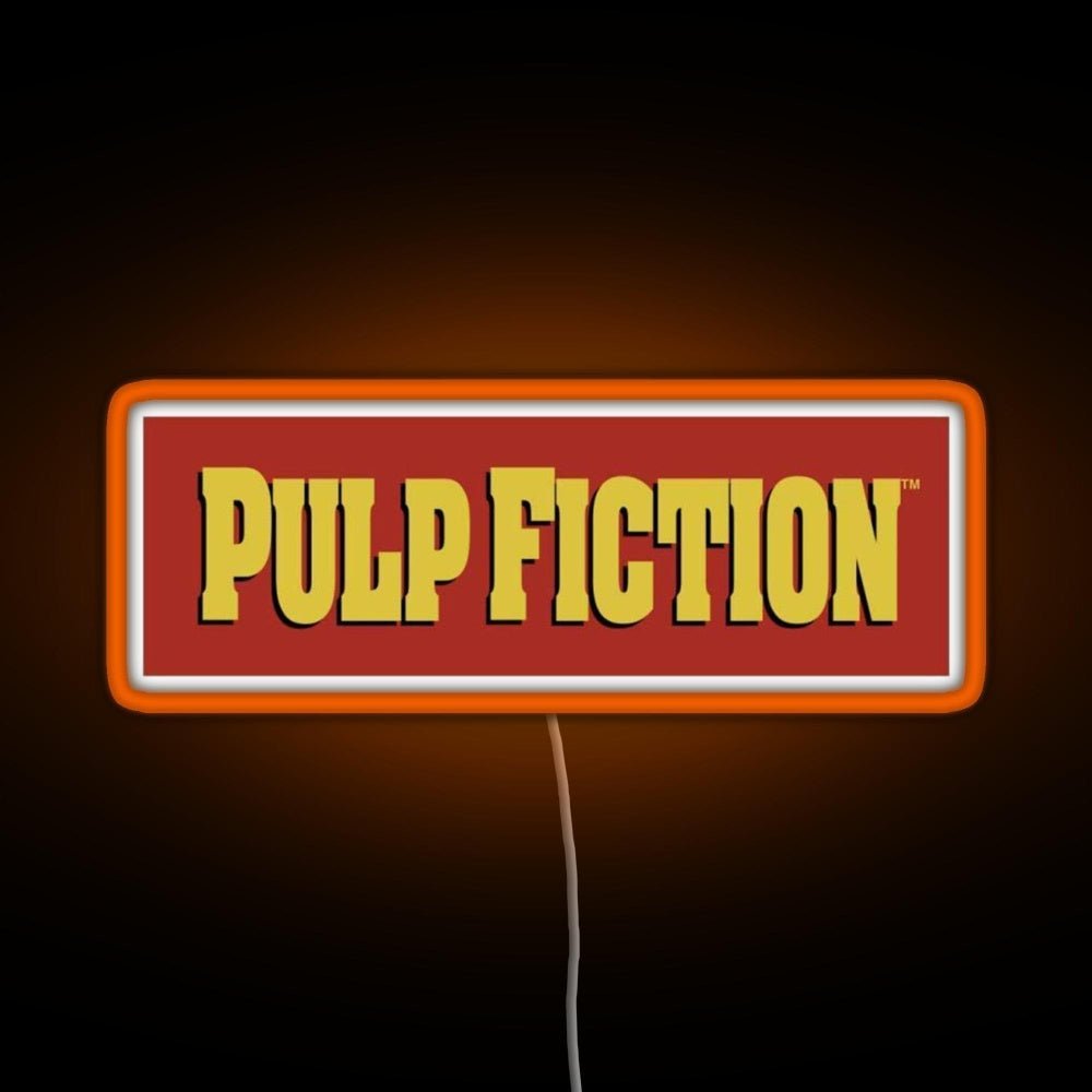 Pulp Fiction Logo Rgb Led Neon Sign Pop Wall Art - Shineneon