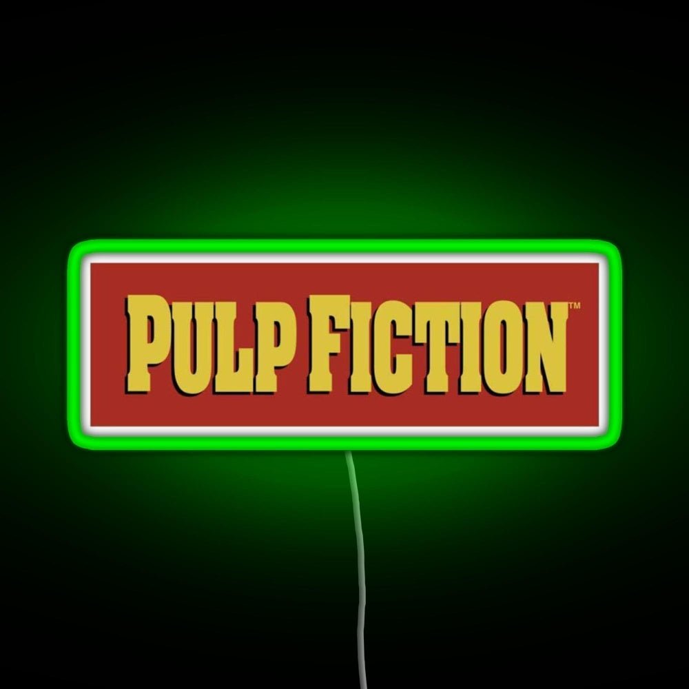 Pulp Fiction Logo Rgb Led Neon Sign Pop Wall Art - Shineneon