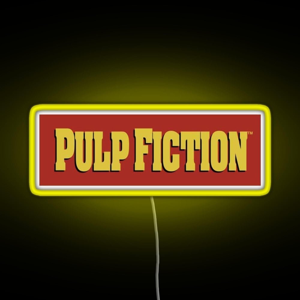 Pulp Fiction Logo Rgb Led Neon Sign Pop Wall Art - Shineneon