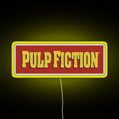 Pulp Fiction Logo Rgb Led Neon Sign Pop Wall Art - Shineneon