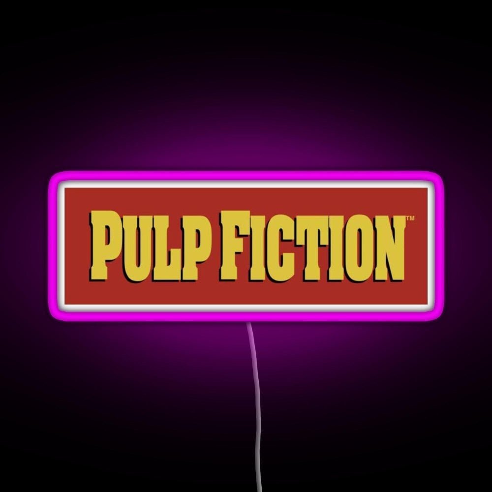 Pulp Fiction Logo Rgb Led Neon Sign Pop Wall Art - Shineneon