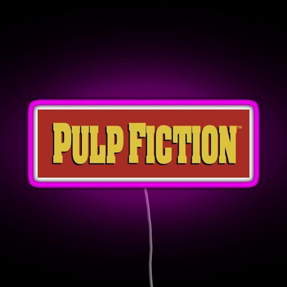 Pulp Fiction Logo Rgb Led Neon Sign Pop Wall Art - Shineneon