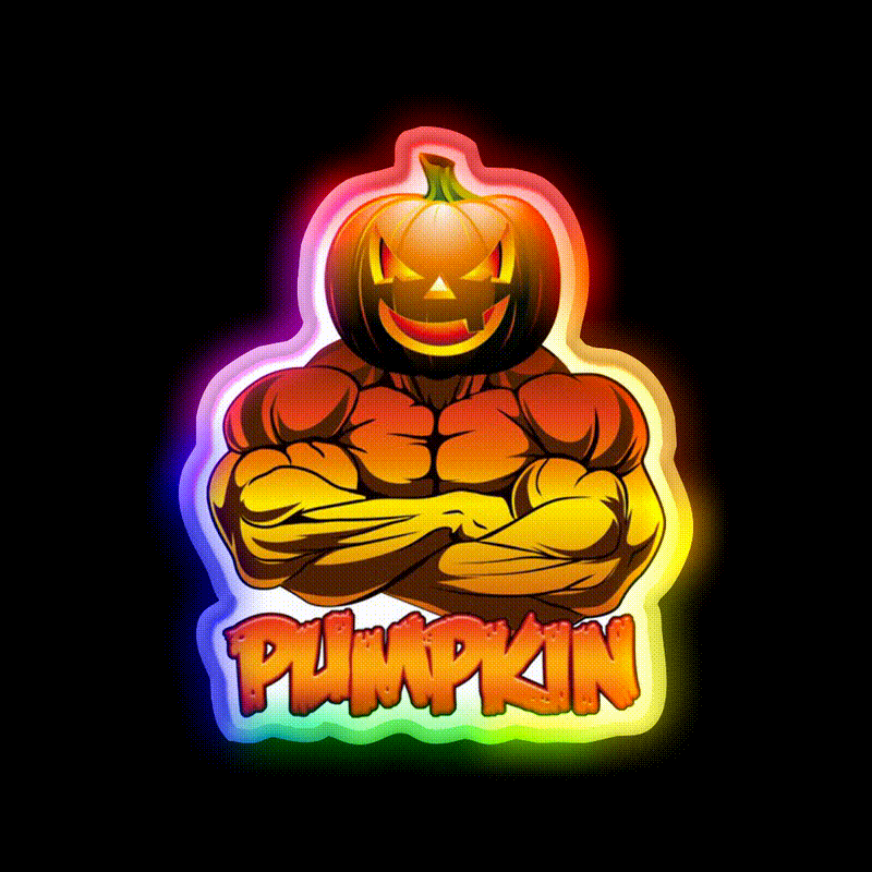 Pumpkin A Gym Fitness Led Neon Sign Rgb Color