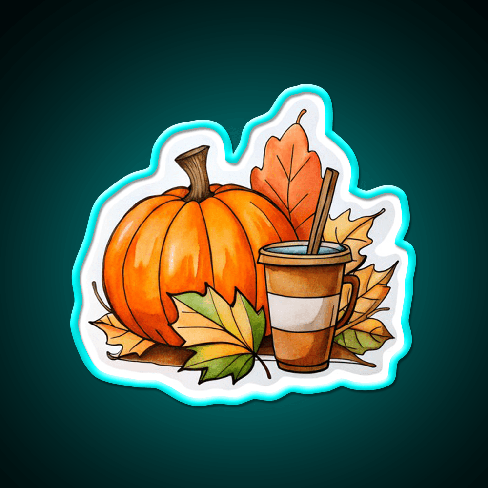 Pumpkin Latte Coffee Vibes Cafe Led Neon Sign Espresso Bar Art Rgb Color - Shineneon