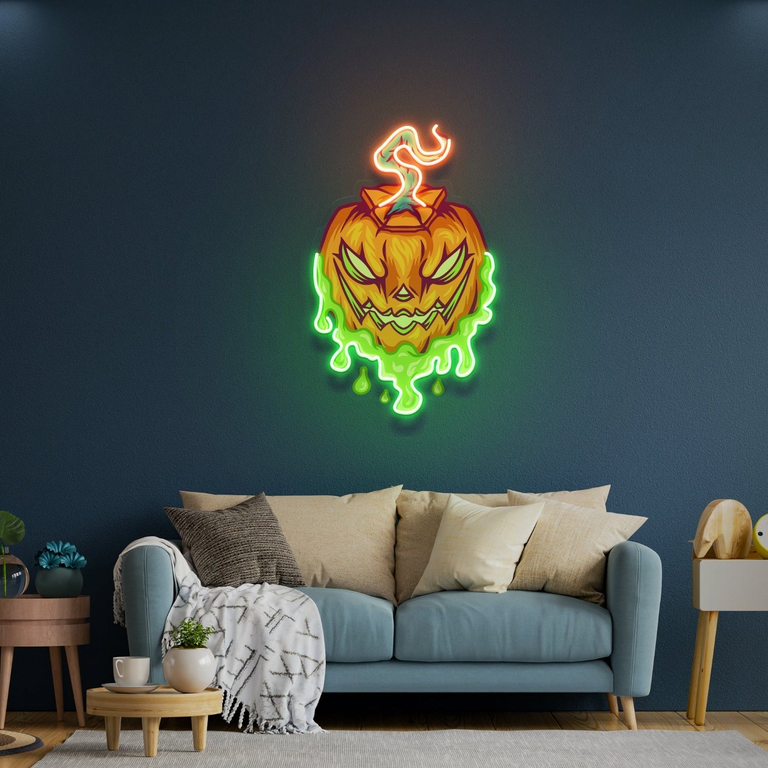 Pumpkin Monster Neon Acrylic Artwork | Shineneon