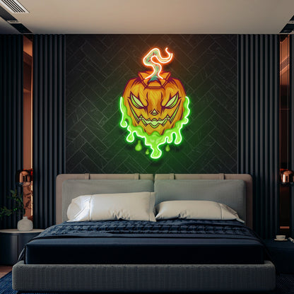 Pumpkin Monster Neon Acrylic Artwork | Shineneon