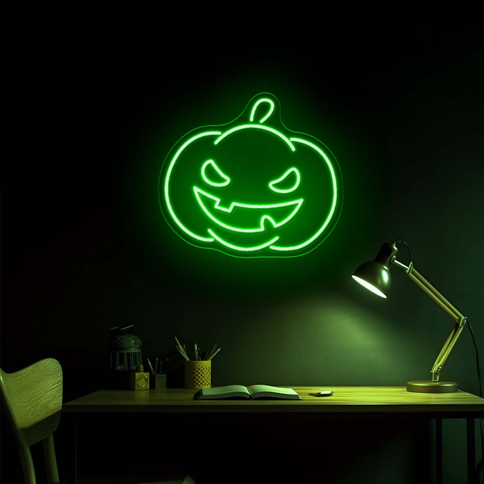 Pumpkin Neon Sign Happy Halloween Neon Sign