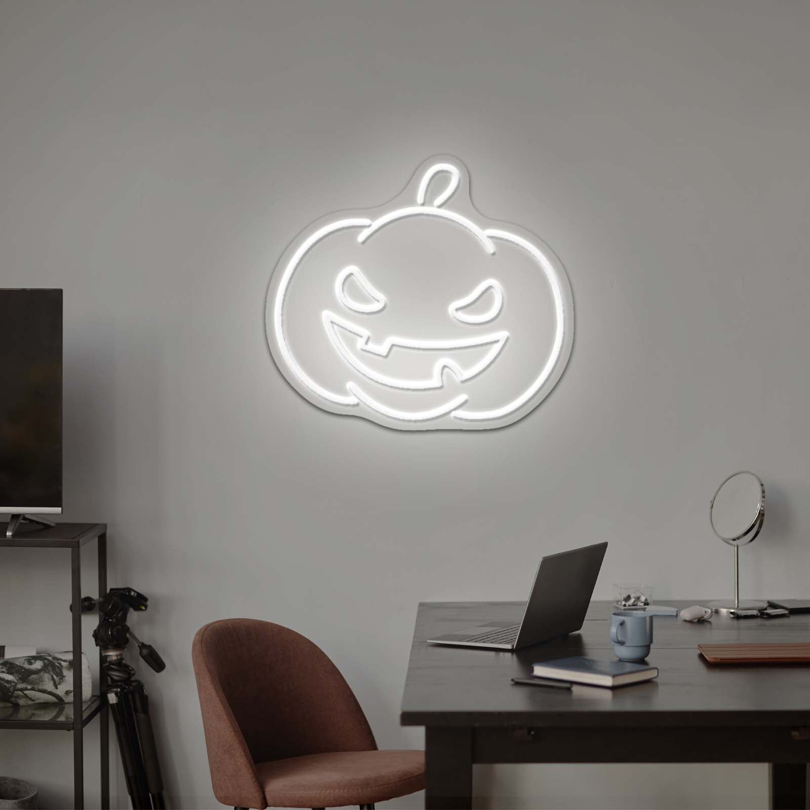 Pumpkin Neon Sign Happy Halloween Neon Sign