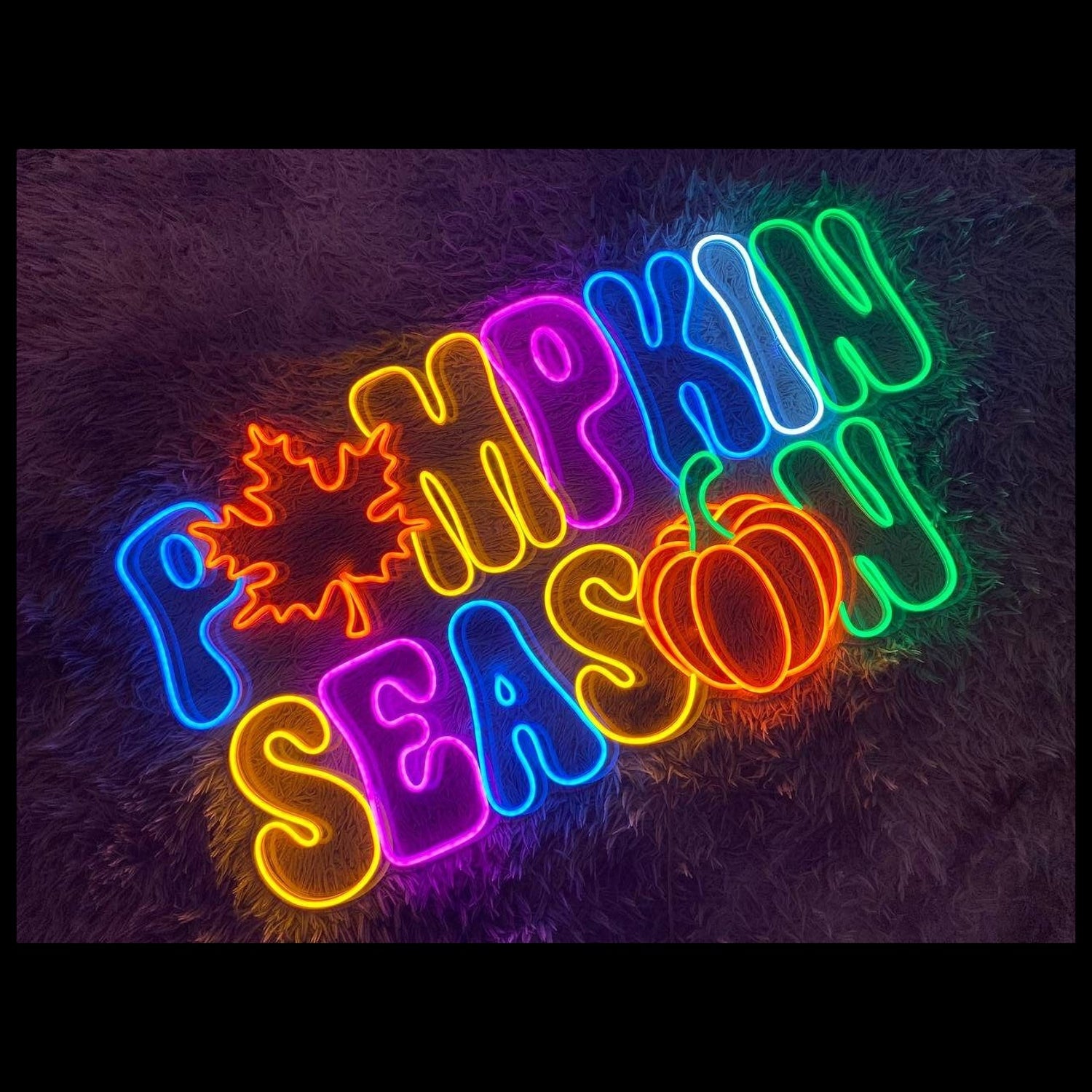 Pumpkin Season Led Neon Sign Hello Fall Neon Pumpkin Wall Sign | Shineneon