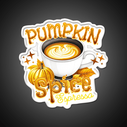 Pumpkin Spice Espresso Vibes Cafe Led Neon Sign Espresso Bar Art Rgb Color - Shineneon