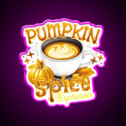 Pumpkin Spice Espresso Vibes Cafe Led Neon Sign Espresso Bar Art Rgb Color - Shineneon