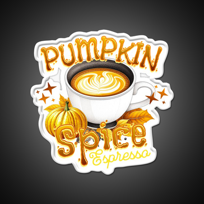 Pumpkin Spice Espresso Vibes Cafe Led Neon Sign Espresso Bar Art Rgb Color