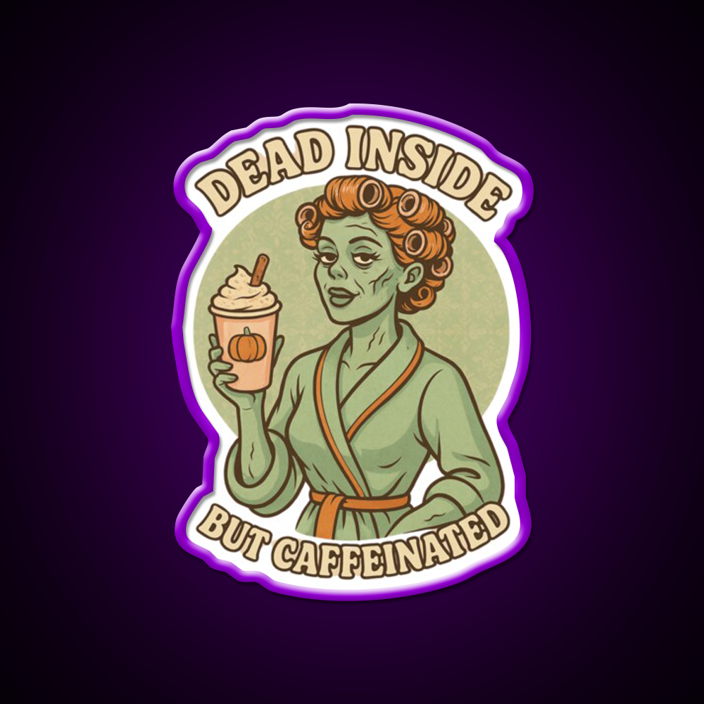 Pumpkin Spice Zombie Cafe Led Neon Sign Espresso Bar Art Rgb Color