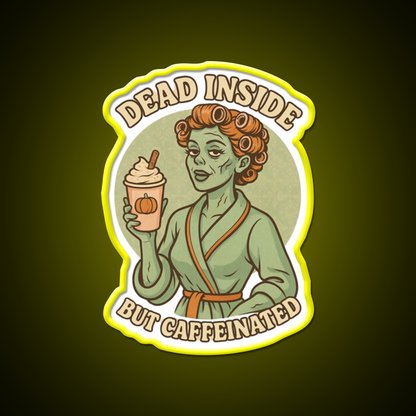 Pumpkin Spice Zombie Cafe Led Neon Sign Espresso Bar Art Rgb Color