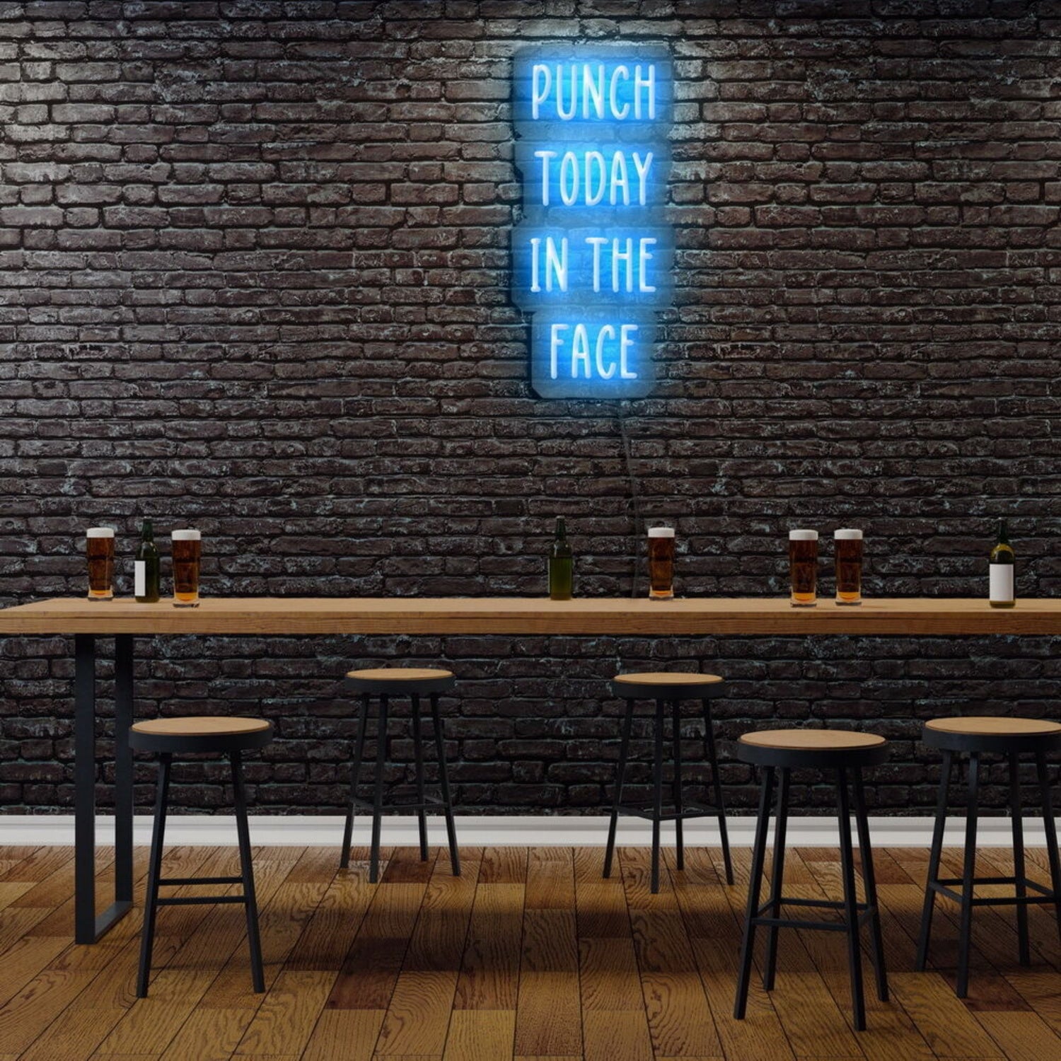 Punch Today In The Face Led Neon Sign | Shineneon