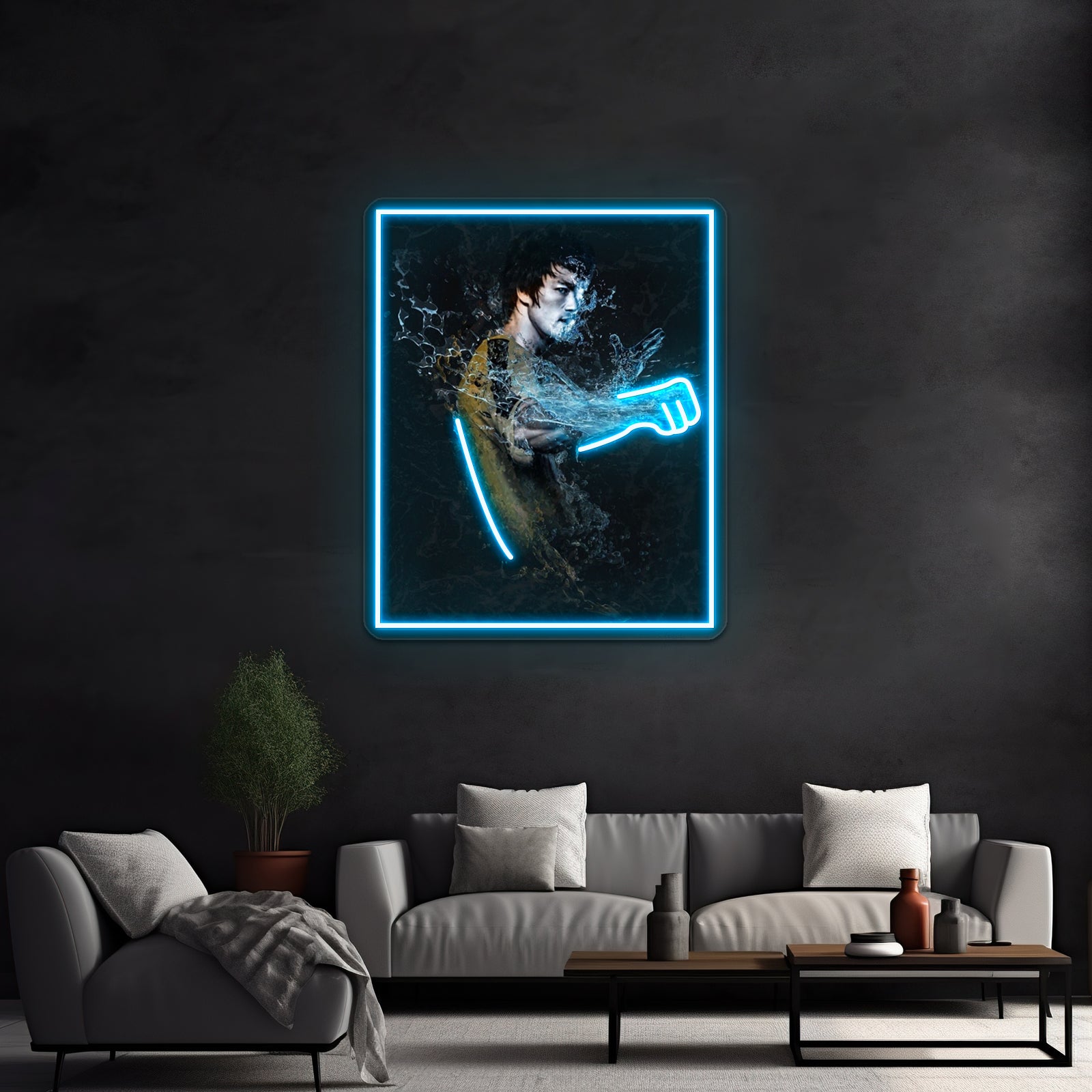 Punching Waters Artwork Led Signs For Room | Shineneon